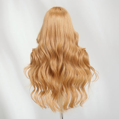 Sunber 13x4 Pre Everything Golden Sun-Kissed Blonde Layered Loose Wave Lace Frontal WIth Face-Framing Curtain Bangs