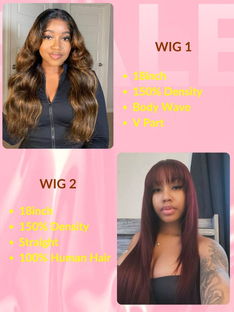 2Wigs=$79 | Sunber Buy One Get One Free Wig Crazy Mid-Year Flash Sale