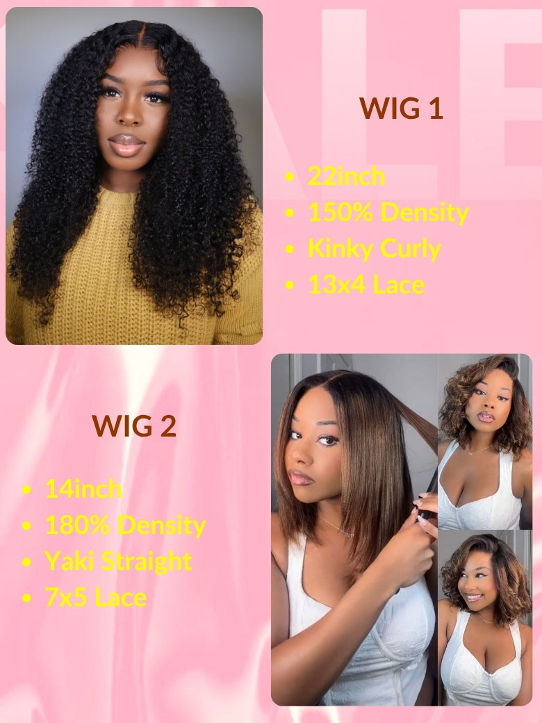 2Wigs=$79 | Sunber Buy One Get One Free Wig Crazy Mid-Year Flash Sale