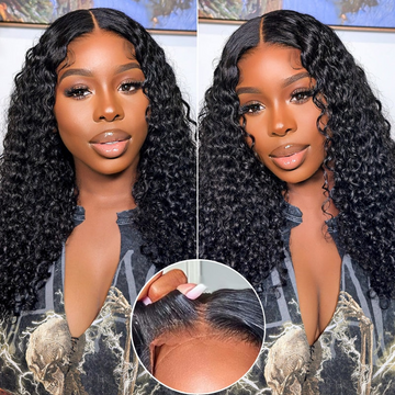 Extra 70% OFF | Sunber Curly 7×5 Bye Bye Knots Pre-Cut Lace Wigs  Lace Closure Pre-Plucked Hairline Human Hair
