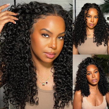 $100 OFF| Sunber Jerry Curly 7x5 Bye Bye Knots Glueless Wigs Invisible Human Hair Wig