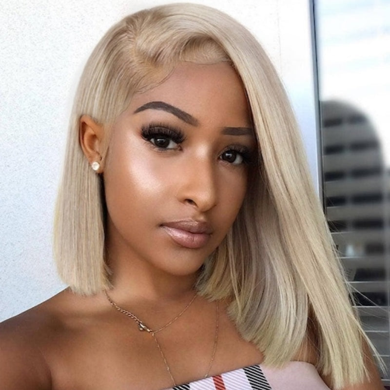Sunber Salt And Pepper 7x5 Glueless Blonde with Brown Root Straight Bob Black Short Wigs Flash Sale Black Friday VIP Member Exclusive