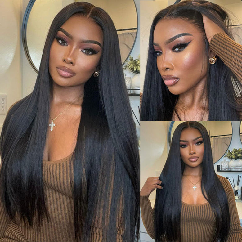 Sunber Soft and Silk Straight Wig 13x4 Pre Everything Lace Front Wigs Human Hair Wig With Pre Cut