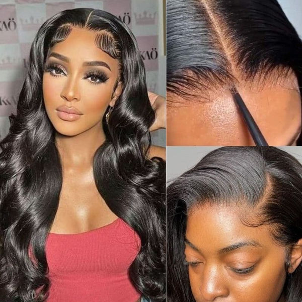 Sunber $100 Off Glueless Pre-Cut Lace Wigs Body Wave 13×4 Lace Frontal Real Tangle-Free Human Hair Wigs