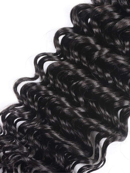 Sunber Hair New Remy Hair Peruvian Deep Wave 3 Bundles 100% Human Hair Weave