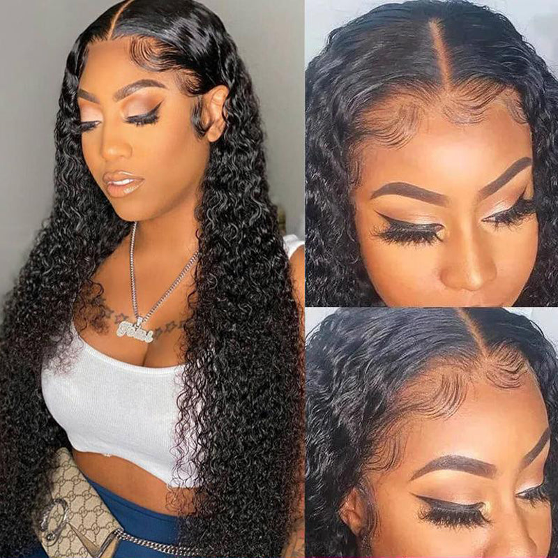 $100 Off Sunber 5x5 HD Lace Closure Wigs Jerry Curly Glueless Wigs Invisible Human Hair 180% Density