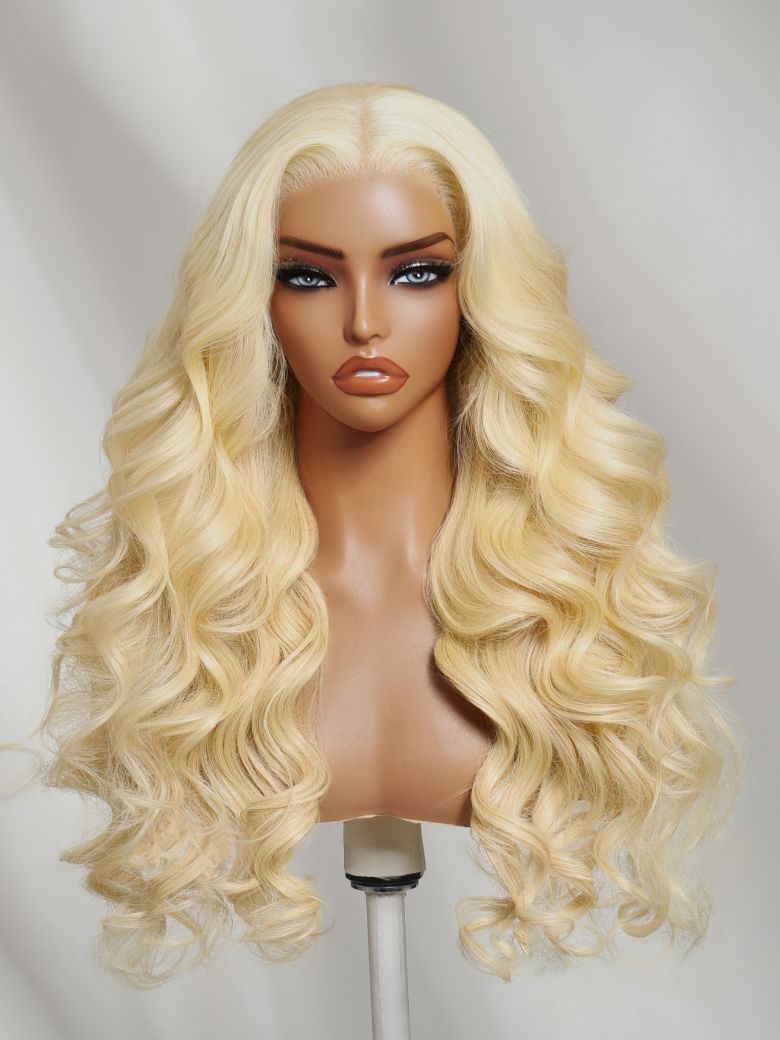Sunber Full Lace 200% Density Body Wave 613 Blonde Human Hair Wig Flash Sale