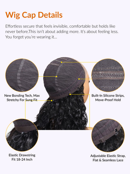 Sunber 7x5 Pre Cut Lace Long Curly Defined Coils 3C–4A Curls Lace Wig With Invisi Drawstring