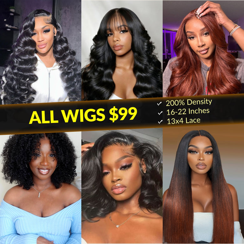 All Wigs $99| Sunber 13*4 Lace Frontal/ 200% Density/ 16&