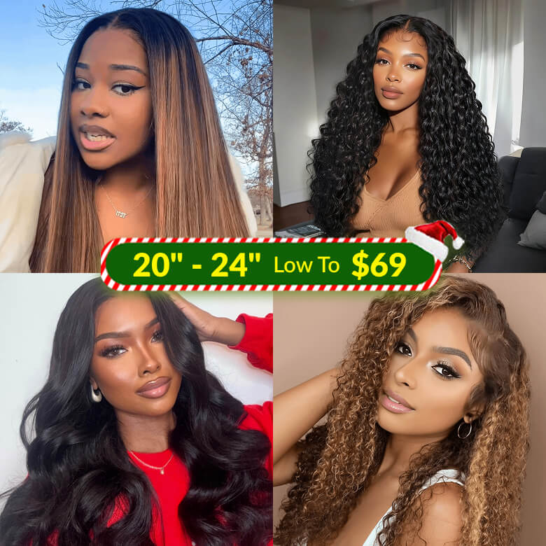 20”-24” Low To $69 | Christmas Special All Kinds Of Bye Bye Knots Pre-cut Lace Wigs Flash Sale  VIP Member Exclusive