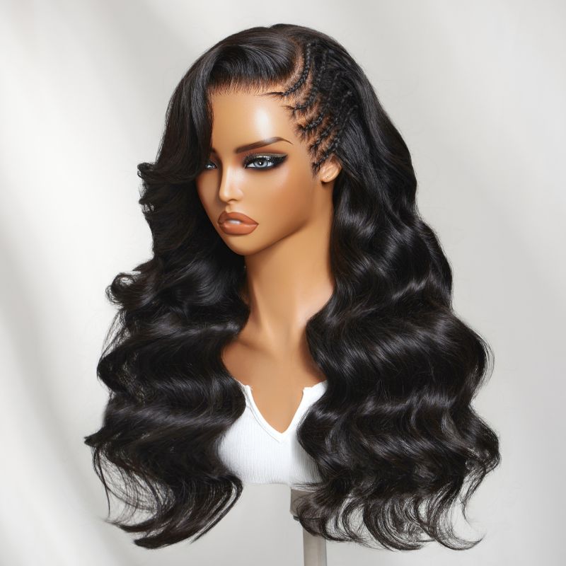 Sunber 13x4 Pre Everything Cassie Inspired Side Part Braids Lace Frontal Wig With Invisi Drawstring