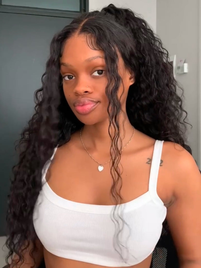 Sunber 7x5 Bye Bye Knots Jerry Curly Pre-Cut Lace Human Hair Wigs(test)