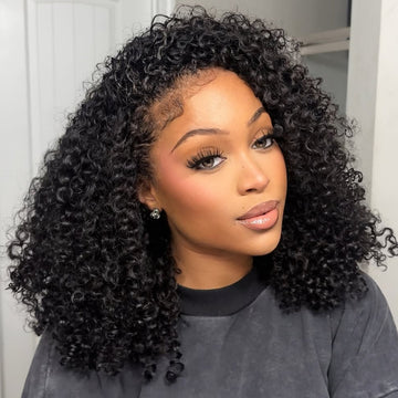 Extra 50% Off | Sunber 4C Kinky Curly Human Hair Lace Wigs 7x5 Bye Bye Knots