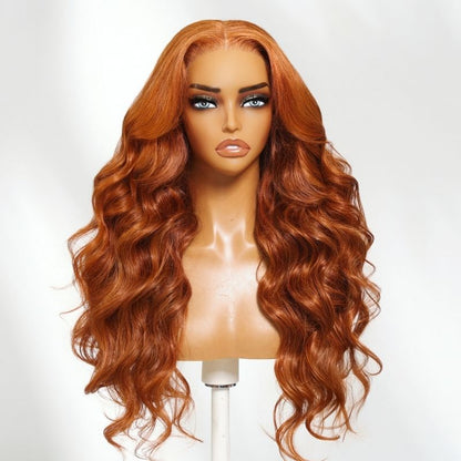 Ginger Spice Orange Body Wave 13x4  Lace Front1