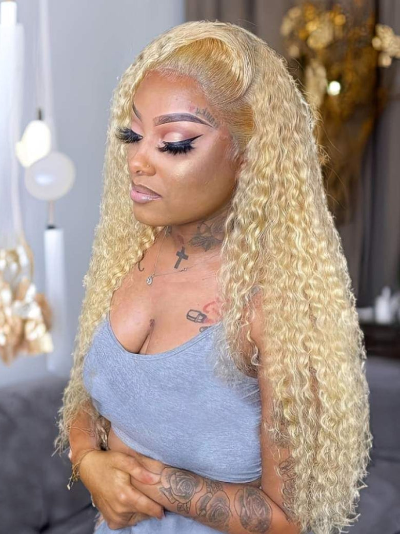 Sunber Hair 613 Blonde Deep Wave 3PCS  With 4X4 Lace Closure 100% Virgin Human Hair Weaves