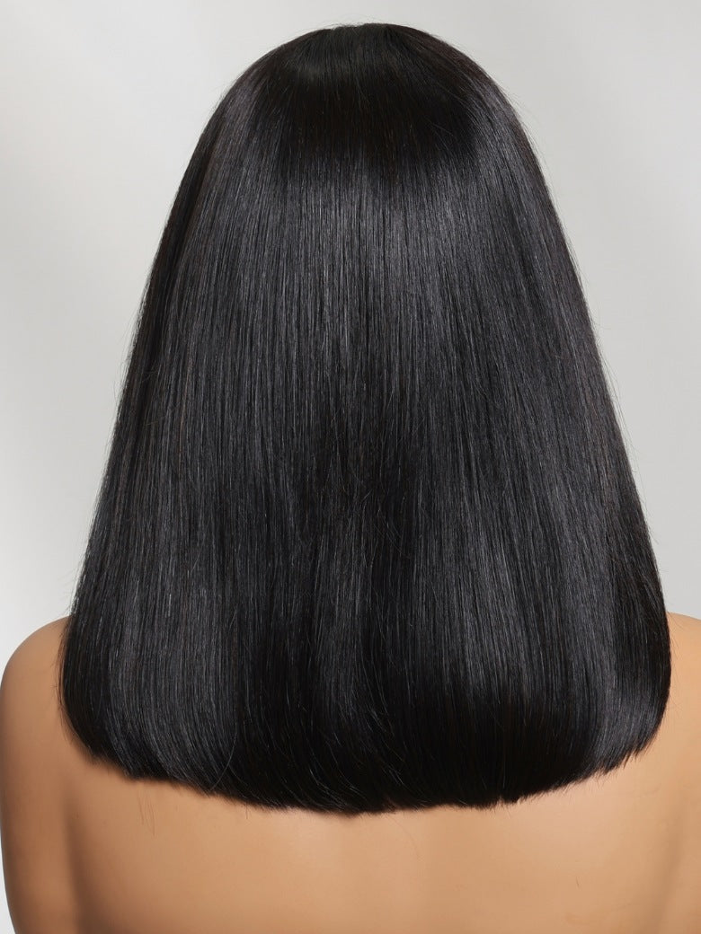 Sunber 7x5 No Slip Pre-Cut Lace Blunt Cut Straight Bob Wig With Elastic Drawstring Flash Sale