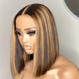 BOGO Sunber  Highlight Short Bob Lace Part Human Hair Wigs