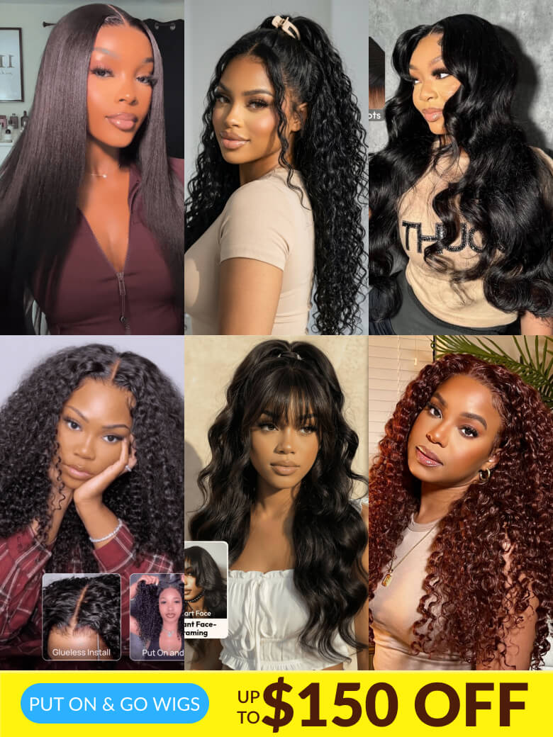 [Up To $150 OFF] 13x4 Pre Everything/ 7x5 Bye Bye Knots/ Put On & Go Wigs Flash Sale Limited Stock For Vip Member