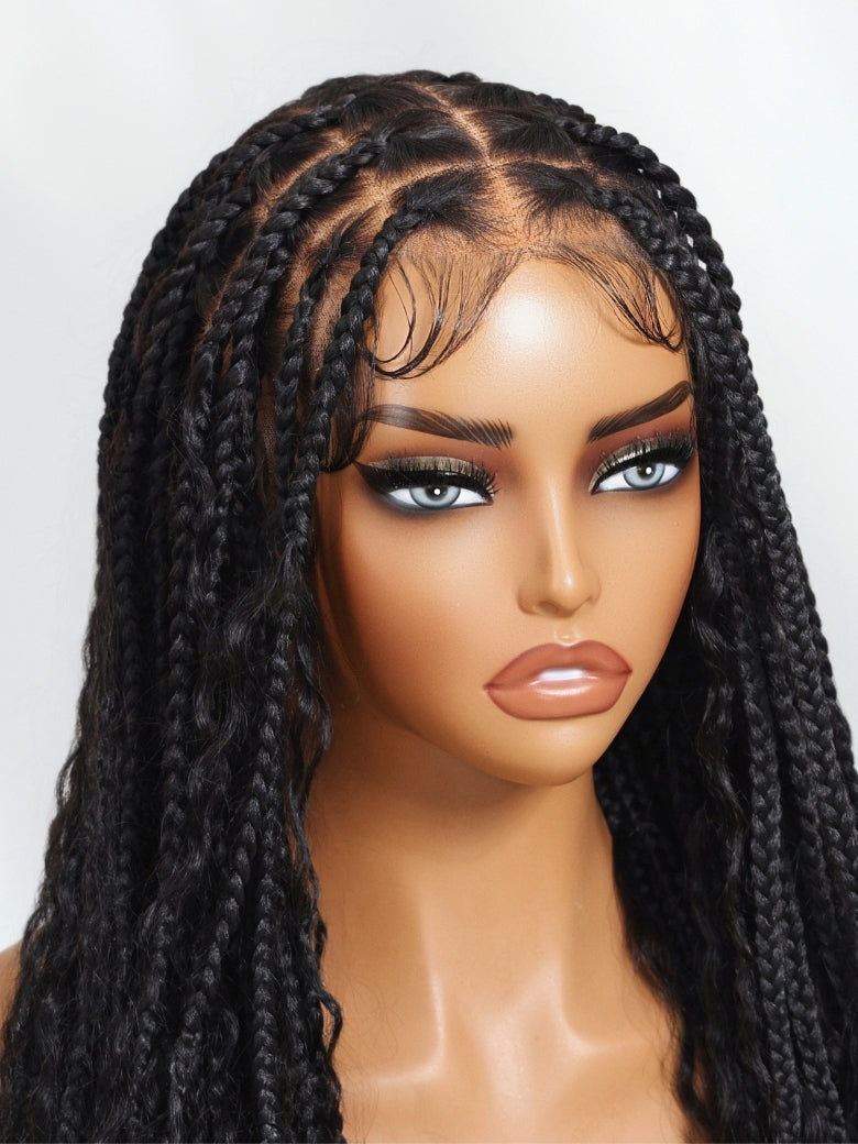 Sunber Full 360 Lace 200% Density Knotless boho box braid Wigs For Black Women Flash Sale