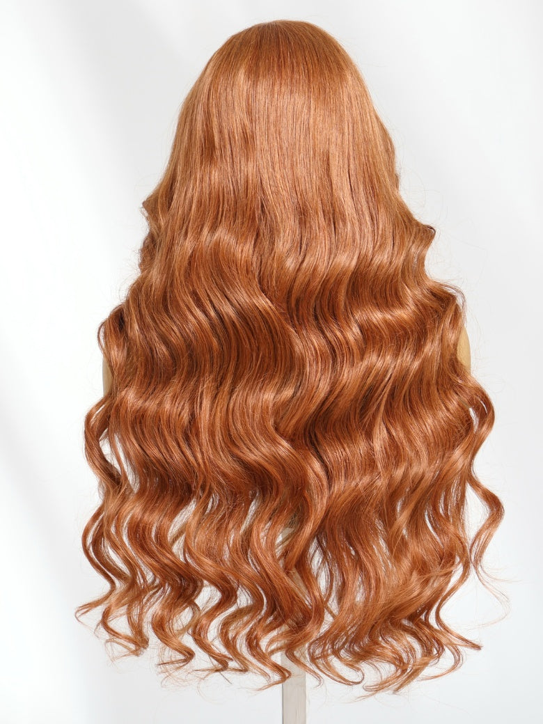 Sunber 13x4 Pre Everything Copper Brown Side-Parted Face-Framing Curls Lace Frontal Wig With Invisi Drawstring Flash Sale