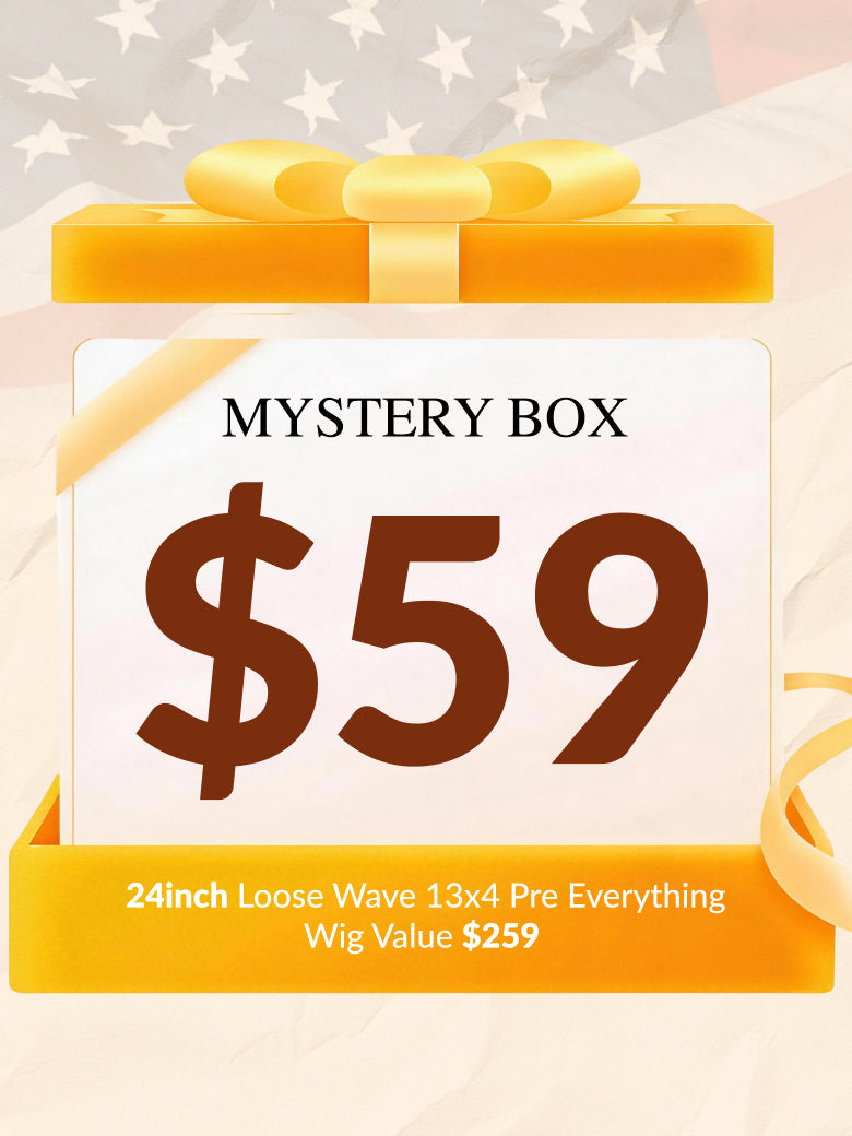 Sunber $59 Mystery Box Win 24inch Value $259 Loose Wave 13x4 Lace Frontal Wig Flash Sale