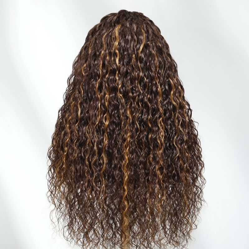 Extra 50% OFF | Sunber Sunber Piano Brown Highlight Curly 7x5 Bye Bye Knots Pre Cut Lace Wig With Invisi Drawstring