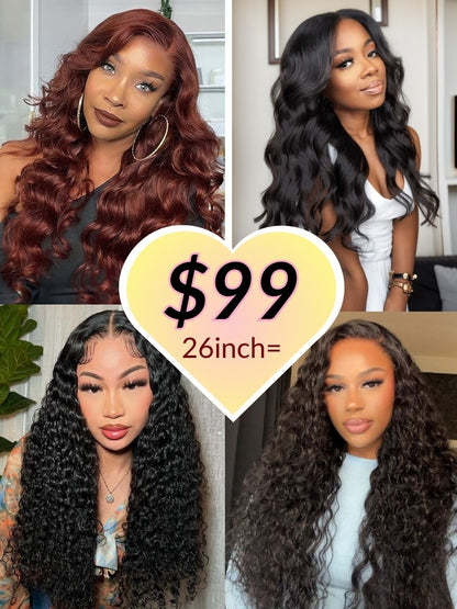 26Inch=$99 Sunber Limited Stocks Pre Everything 13x4 Lace Wig High Density Vip Member Offer Flash Sale