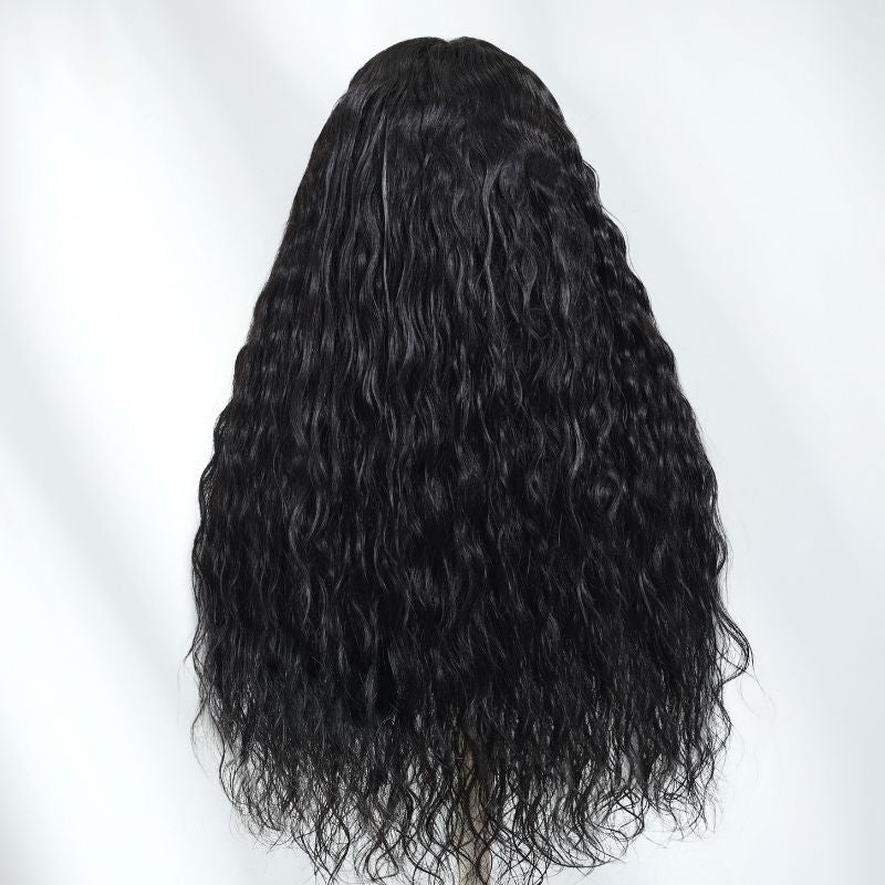 Sunber Breezy Wet Wave 13x4 Pre Everything Lace Frontal Loose Wave Natural Black Wig With Invisi Drawstring Flash Sale
