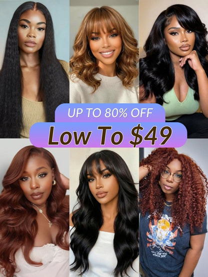 Low To $49 Sunber Pre Everything Put On And Go Lace Wigs Flash Sale