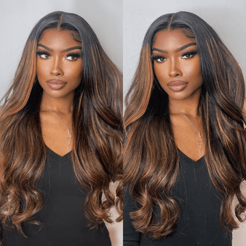$100 OFF| Sunber Balayage Highlight 7x5 Pre Cut Lace Closure Wig Body Wave Wigs