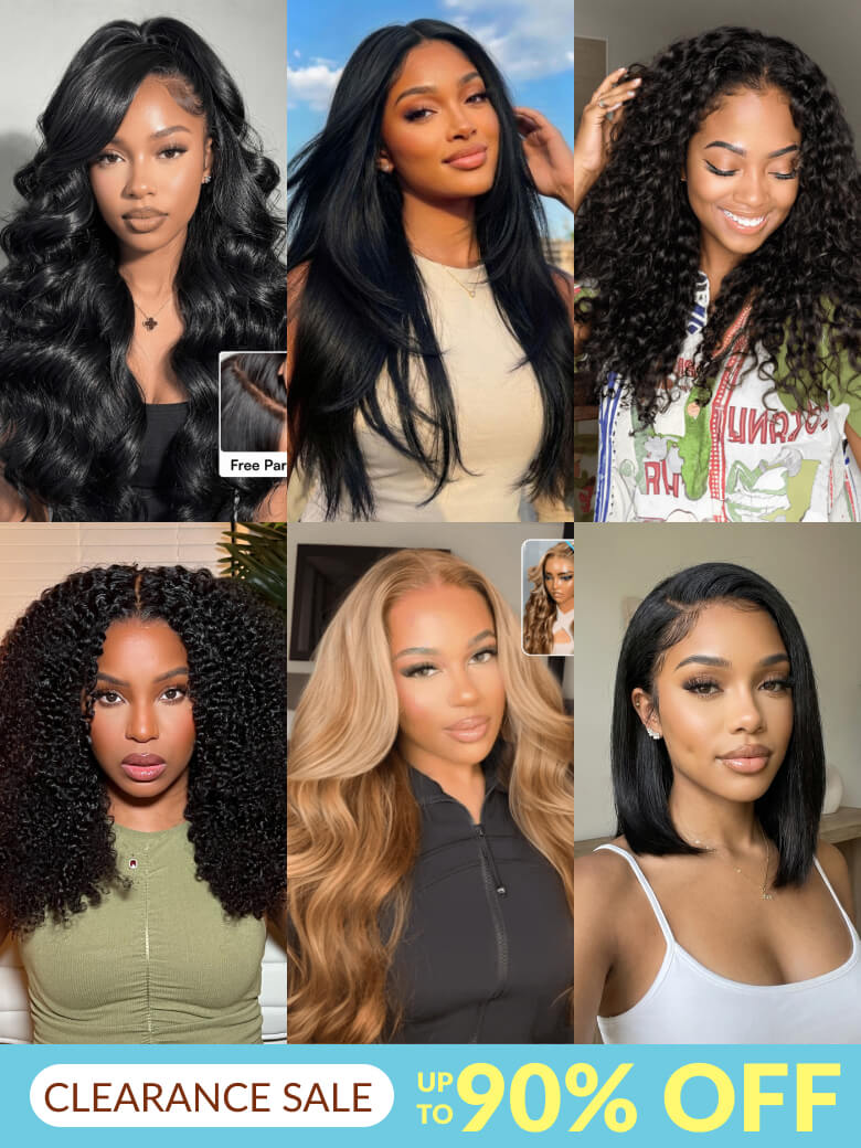Up to 90% Off| 7x5 Pre Cut Lace/13x4 Lace Frontal Pull & Go Glueless Wigs Limited Stock Flash Sale