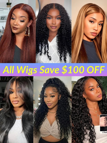 Low To $59 Sunber 7x5/13x4 Pre Cut Lace Human Hair Glueless Wigs $100 Off