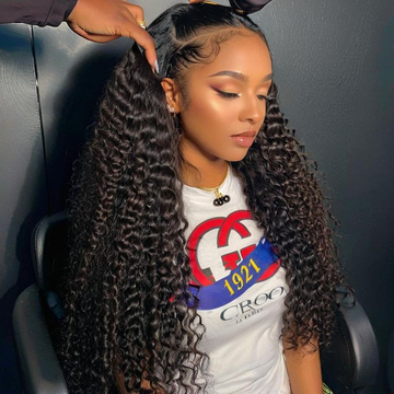 Sunber Put On&Go 200% Density 5*5 Blend Away HD Pre Cut Lace Deep Wave Wigs 7x5 Bye Bye Knots Pre-Cut Lace Wig Flash Sale