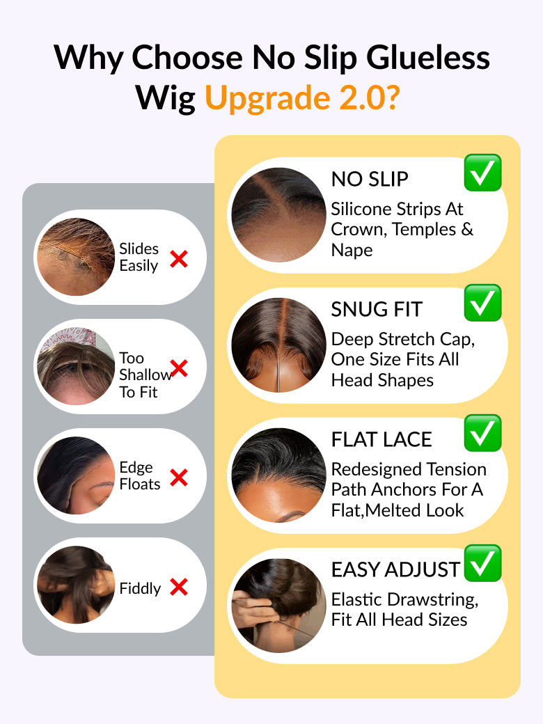Extra 70% OFF | Sunber Yaki Straight Glueless 7x5 Bye Bye Knots Lace Closure Wig With Bleach Knots