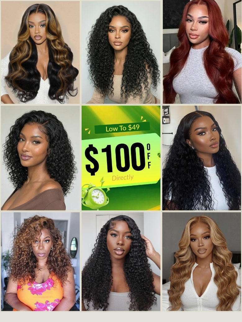 Low To $49 丨Sunber 7x5/13x4 Lace Clearance Human Hair Wig Limited Stock Flash Sale