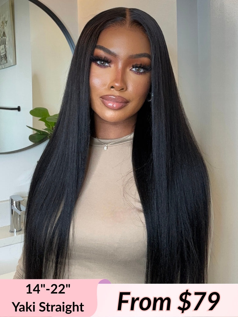 All Yaki Straight Wig From $79 | Sunber 13x4 Or 7x5 Lace Wig Flash Sale Limited Stock