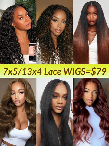 All Wigs $79 Sunber 7x5/13x4 Pull & Go Glueless Wigs Limited Stock VIP Member Flash Sale