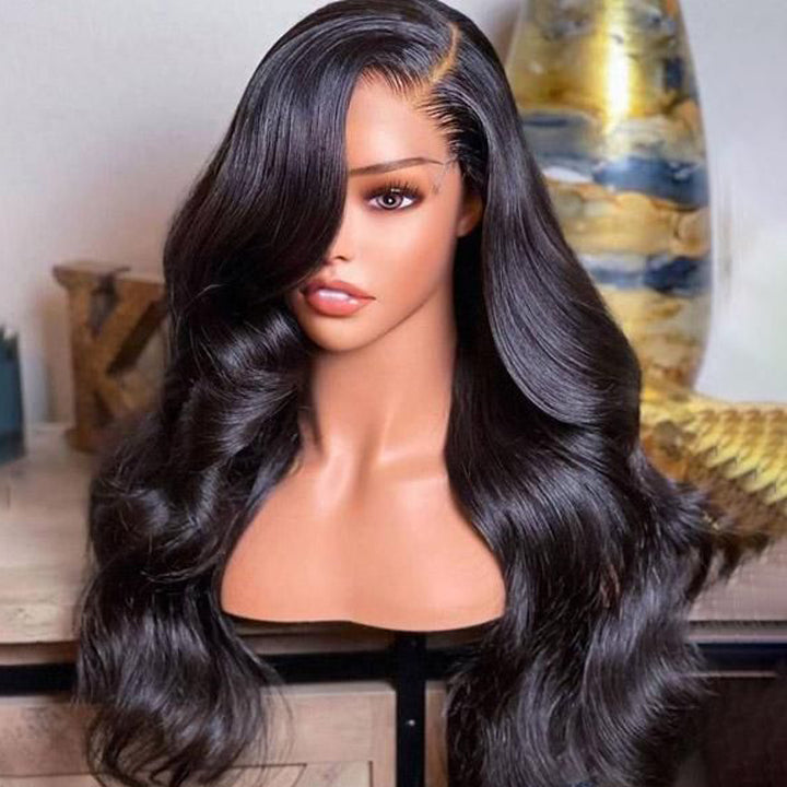 Sunber Body Wave Full Lace Wig With Pre Plucked Invisible 180% Density Human Hair Wig
