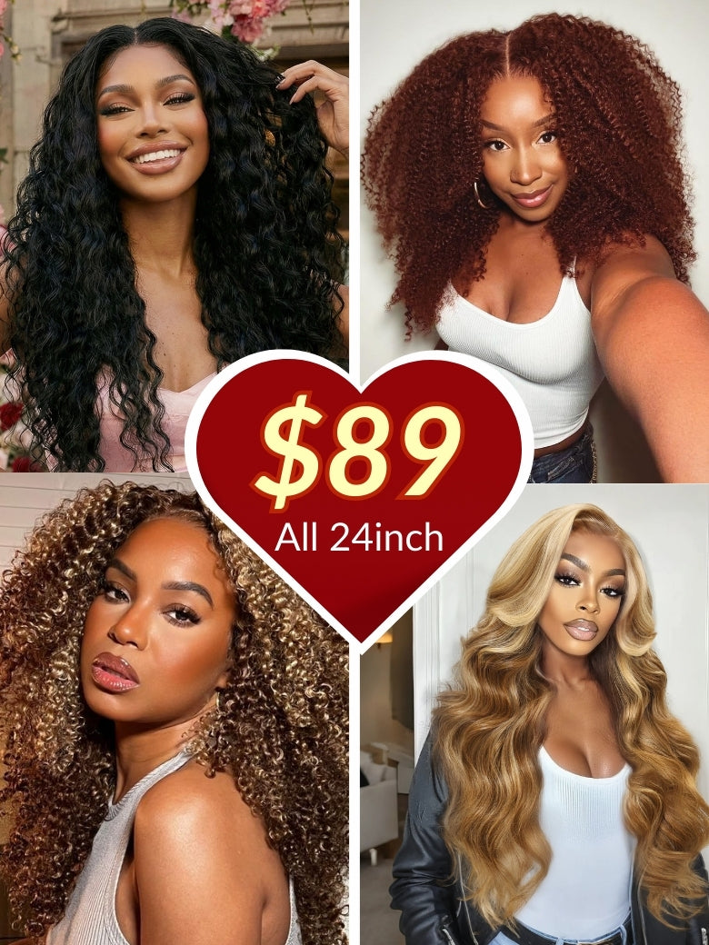 All 24inch=$89 | Sunber 13x4 Or 7x5 Lace Wig Flash Sale Limited Stock