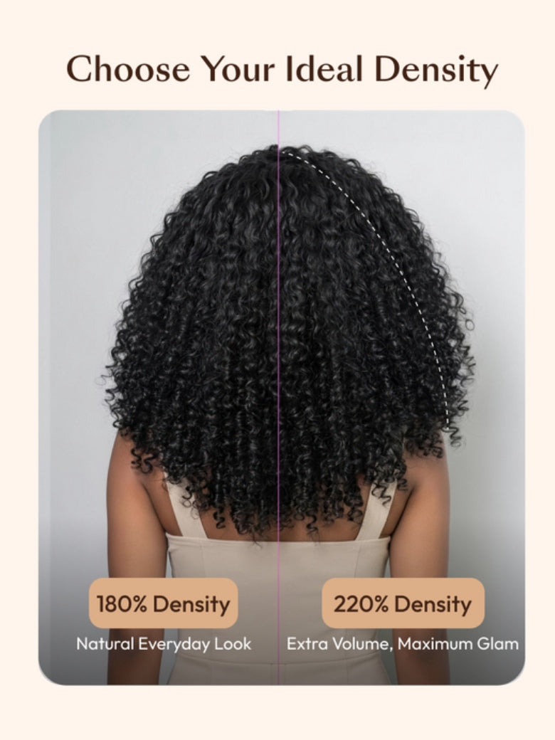 Sunber Burmese Curly Glueless Install Half Wig with Finger Coily Ends Beginner Friendly Flash Sale