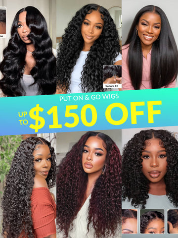 Up To $150 OFF | 13*4 Pre Everything/7*5 Bye Bye Knots/ 13*6 Lace Frontal 100% Human Hair Wigs Limited Stocks Vip Member Offer Flash Sale