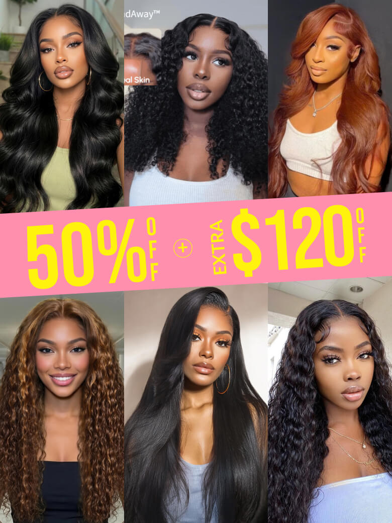 EXRTA $120 OFF | 13x4 Pre Everything/ Put On & Go/ HD Lace Wigs VIP Member Flash Sale Limited Stocks