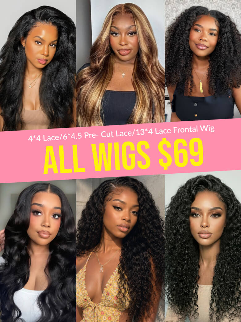All WIGS $69丨Sunber4*4 Lace/7*5 Bye-Bye Knts/ 13x4 Pre-Everything Clearance Human Hair Wig Limited Stock Flash Sale