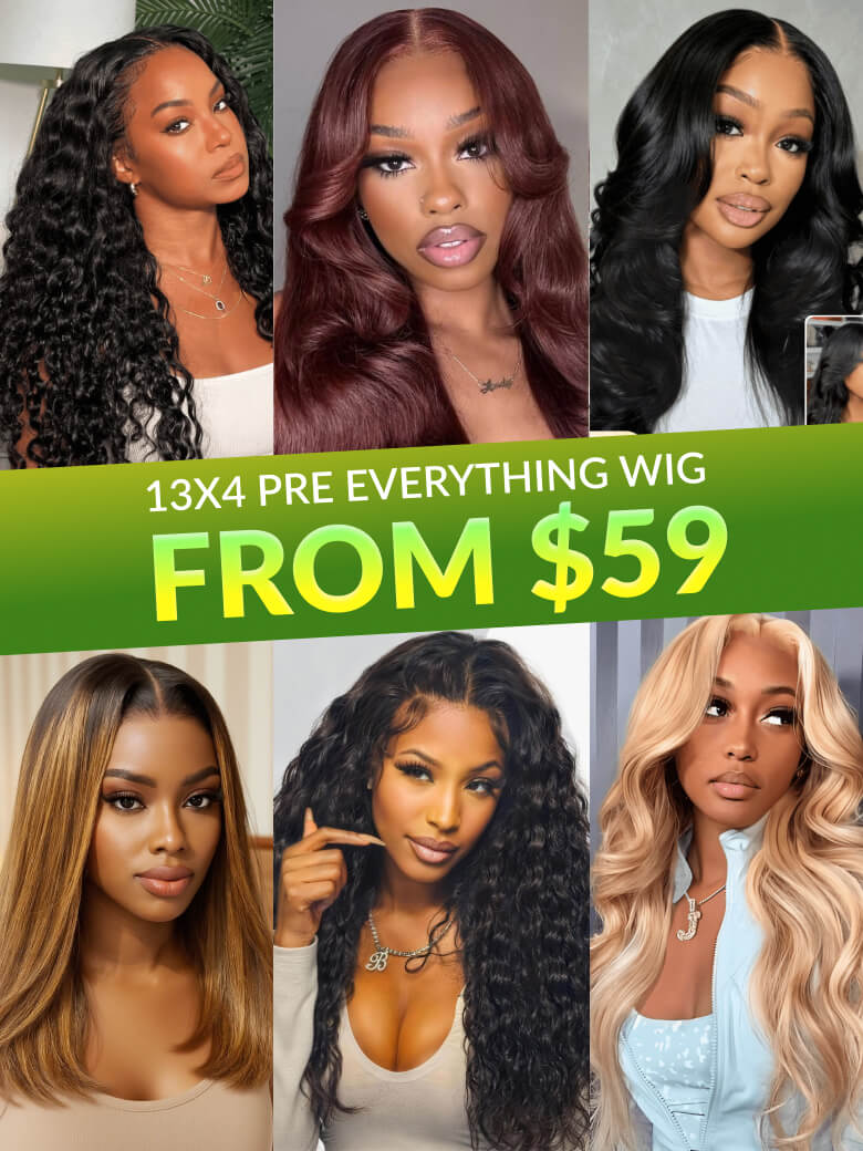 From $59| 13x4 Pre Everything/ Put On & Go/ 16"-24" Wigs VIP Member Flash Sale Limited Stocks