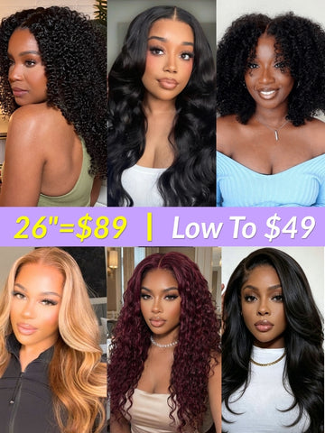 26inch=$89 Sunber Put On & Go Wigs Flash Sale Limited Stock For Back To School
