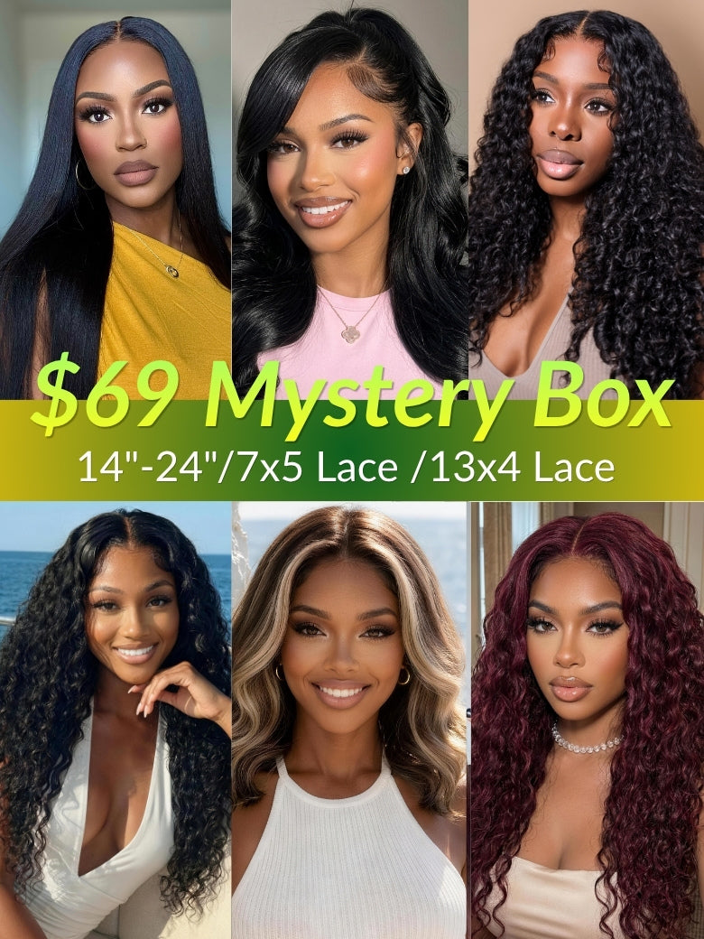 Sunber $69 Mystery Box Win 24inch Value $259 Loose Wave 13x4 Lace Frontal Wig Flash Sale