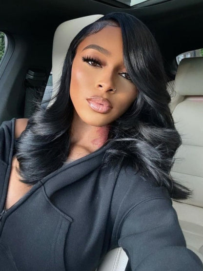 Sunber 200% Density Effortlessly Feathered Hairstyles 7x5 Pre Cut Lace Wig With Layered Haircuts