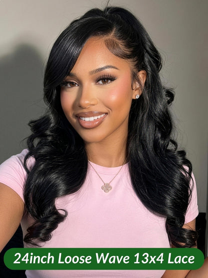 Sunber $69 Mystery Box Win 24inch Value $259 Loose Wave 13x4 Lace Frontal Wig Flash Sale