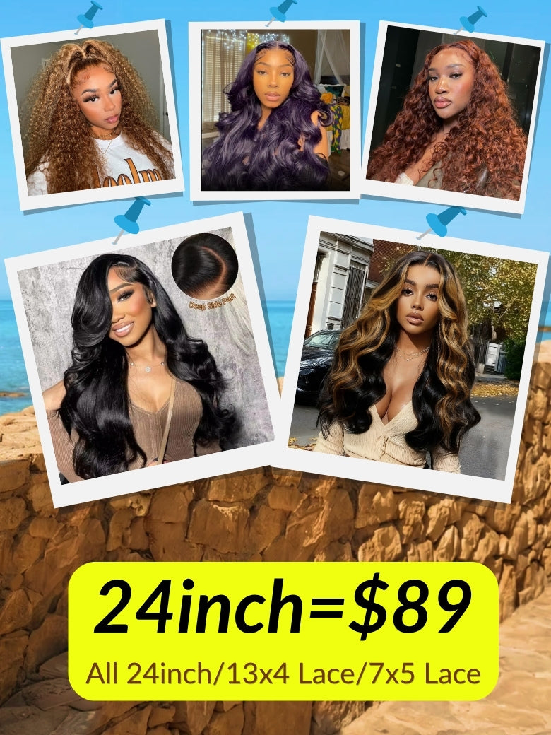 All 24inch From $89 Sunber Put On & Go Wigs Flash Sale Limited Stock For Summer Vacation