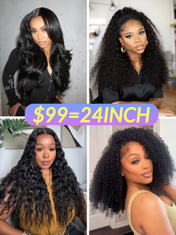 24inch=$99 |  Sunber 7x5 Pre Cut Lace Human Hair Lace Wigs Flash Sale